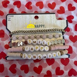 5 Piece Happiness Bracelet Set